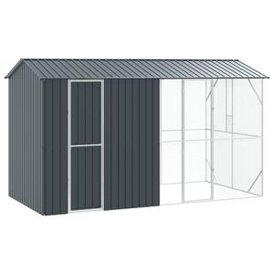 vidaXL Klietka pre vt&aacute;kov Antracit 430 x 208 x 247 cm Pozinkovan&aacute; oceľ