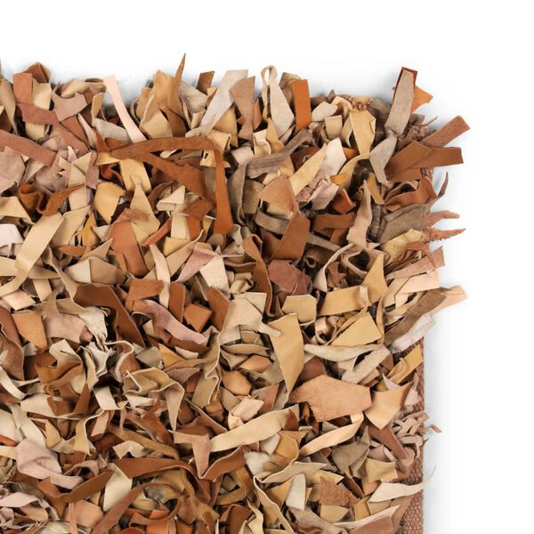 vidaXL Koberec Shaggy prav&aacute; koža 120x170 cm svetlohned&yacute;