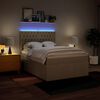 vidaXL Boxspring posteľ s matracom kr&eacute;mov&yacute; 140x190 cm l&aacute;tka