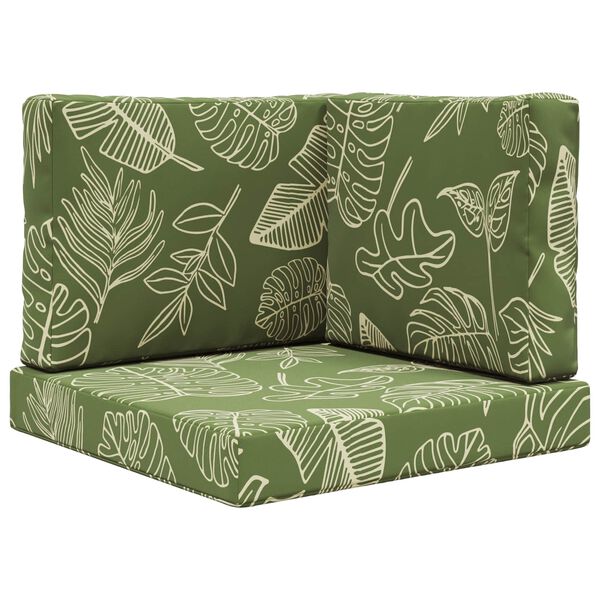 vidaXL Vank&uacute;&scaron; na vonkaj&scaron;iu pohovku 3 pcs Design s listami Polyester