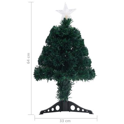 vidaXL Osvetlený vianočný stromček so stojanom 64 cm, optické vlákno