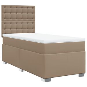 vidaXL Boxspring posteľ s matracom kapuč&iacute;nov&aacute; 80x200 cm umel&aacute; koža