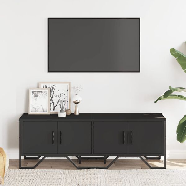 vidaXL TV stol&iacute;k čierny 122x34x41 cm kompozitn&eacute; drevo