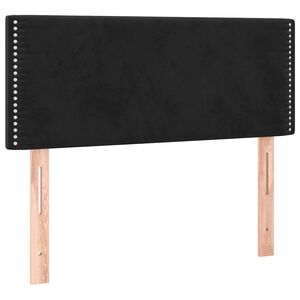 vidaXL Čelo postele čierne 90x5x78/88 cm zamat