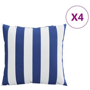 vidaXL Dekorat&iacute;vne vank&uacute;&scaron;e 4 ks, modro biele 40x40 cm, l&aacute;tka