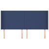 vidaXL Čelo postele so z&aacute;hybmi modr&yacute; 203x16x118/128 cm l&aacute;tka