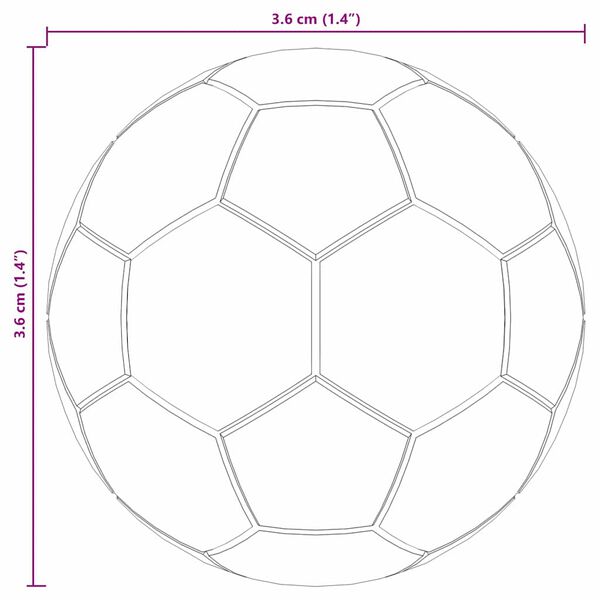vidaXL Stoln&eacute; futbaly 12 pcs Biela 3,6 x 3,6 cm Polypropyl&eacute;n