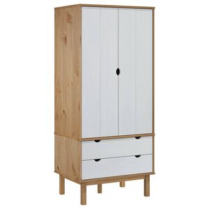 vidaXL &Scaron;atn&iacute;k OTTA, hnedo biely 76,5x53x172 cm, borovicov&yacute; mas&iacute;v