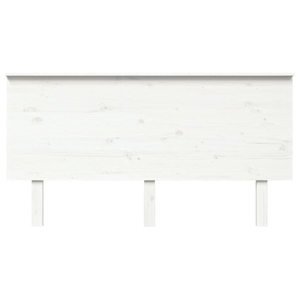 vidaXL Čelo postele biele 154x6x82,5 cm masívna borovica