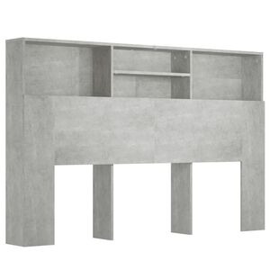 vidaXL Čelo postele so skrinkou bet&oacute;novo siv&eacute; 160x19x103,5 cm