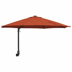 vidaXL Z&aacute;hradn&yacute; slnečn&iacute;k 248 x 248 x 148 cm Polyester a oceľ Tehlov&aacute;