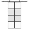 vidaXL Posuvn&eacute; dvere s kovan&iacute;m čierne 102,5x205 cm tvrden&eacute; sklo