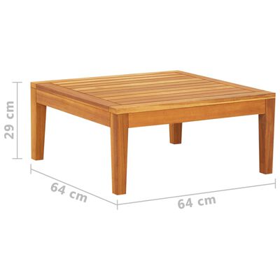 vidaXL Záhradný stôl 64x64x29 cm akáciový masív