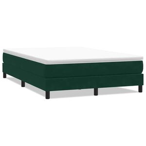 vidaXL Box Spring Posteľ bez matraca Tmavo zelen&aacute; 140x220 cm Zamat