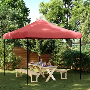 vidaXL Skladac&iacute; pop-up p&aacute;rty stan burgundsk&yacute; 292x292x315 cm