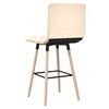 vidaXL Barové stoličky 2 ks krémové látkové