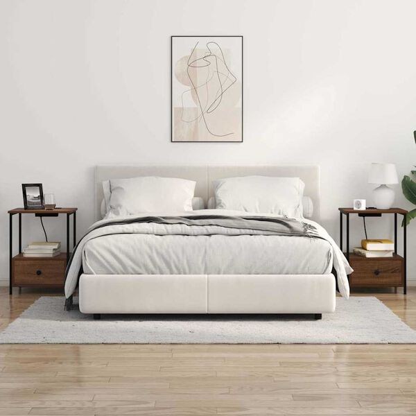 vidaXL Nočn&yacute; stol&iacute;k Hned&yacute; dub 42 x 41 x 56 cm Kompozitn&eacute; drevo