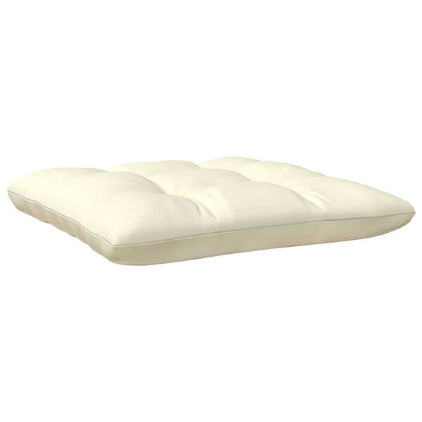 vidaXL Záhradná podnožka, krémová podložka, borovicový masív