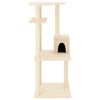 vidaXL Škrabadlo pre mačky so sisalovými stĺpikmi krémové 123 cm
