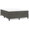 vidaXL Posteľn&yacute; r&aacute;m boxspring s matracom tmavosiv&yacute; 140x190 cm zamat