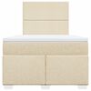 vidaXL Boxspring posteľ s matracom krémový 120x200 cm látka