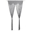 vidaXL Z&aacute;clona macrame antracitov&aacute; 140x240 cm bavlna