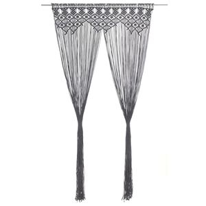 vidaXL Z&aacute;clona macrame antracitov&aacute; 140x240 cm bavlna