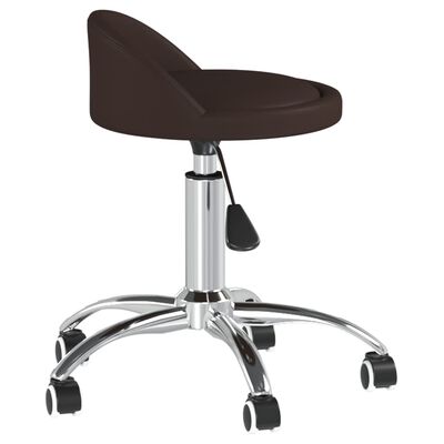 vidaXL Masážna stolička hnedá umelá koža