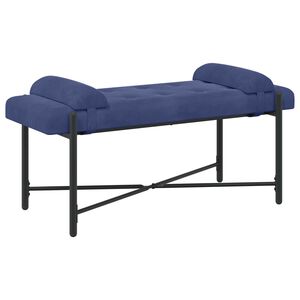 vidaXL Lavica s gomb&iacute;kmi a vank&uacute;&scaron;mi Policajn&aacute; modr&aacute; 110 x 40 x 46 cm