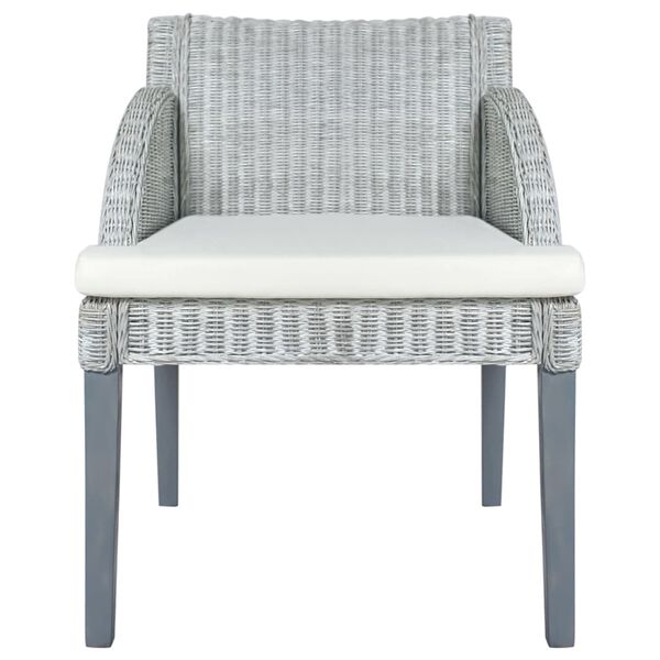 vidaXL Jed&aacute;lensk&aacute; stolička s podložkou siv&aacute; pr&iacute;rodn&yacute; ratan