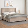 vidaXL Boxspring posteľ s matracom kapuč&iacute;nov&aacute; 160x200 cm umel&aacute; koža