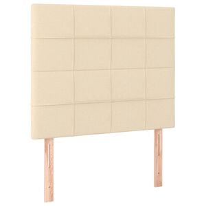 vidaXL Čelo postele kr&eacute;mov&eacute; 80x5x118/128 cm l&aacute;tkov&eacute;