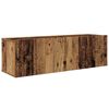 vidaXL Nástenný TV kabinet Nástenný 4 pcs Staré drevo Kompozitné drevo