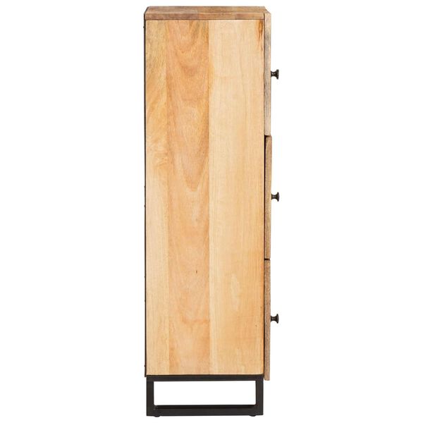 vidaXL Highboard s &uacute;ložiskom Hned&aacute; 90 x 33 x 75 cm Mas&iacute;vne mango drevo