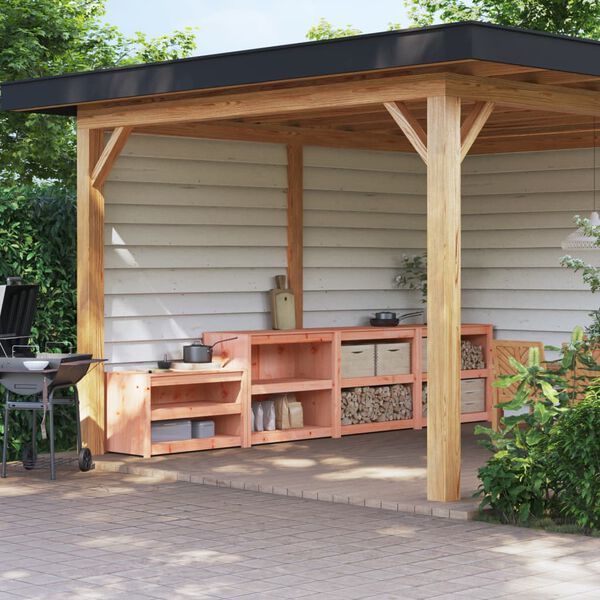 vidaXL Vonkaj&scaron;ie kuchynsk&eacute; skrinky 3 ks cm mas&iacute;vne drevo douglas