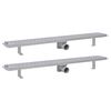 vidaXL Rovn&yacute; sprchov&yacute; odtok 2 ks vlnovka 930x140 mm nehrdzavej&uacute;ca oceľ