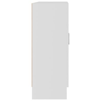 vidaXL Vitrína, biela 82,5x30,5x80 cm, kompozitné drevo