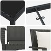 vidaXL Záhradný jedálenský set s vankúšom 5 pcs Čierna polyratan