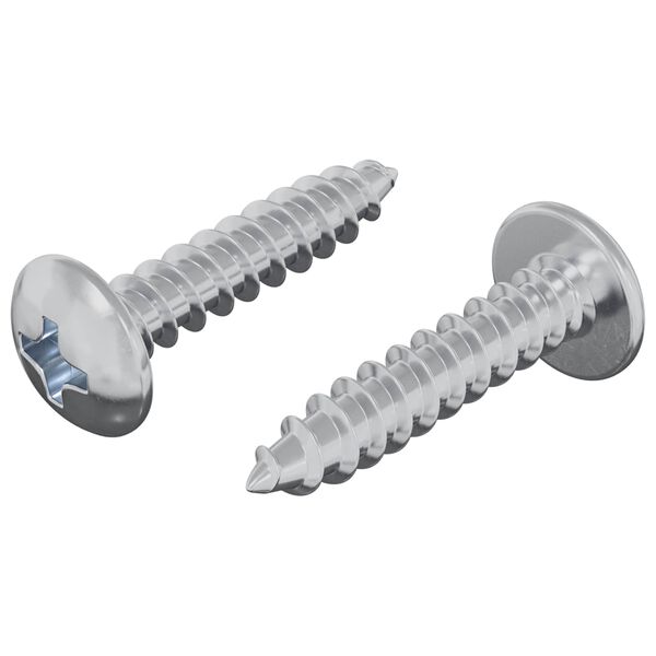 vidaXL Drevo skrutky 2 pcs Strieborn&aacute; M4 x 20 mm Oceľ