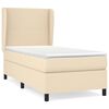 vidaXL Posteľn&yacute; r&aacute;m boxsping s matracom kr&eacute;mov&yacute; 80x200 cm l&aacute;tka