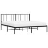 vidaXL Kovov&yacute; r&aacute;m postele s čelom čierny 180x200 cm