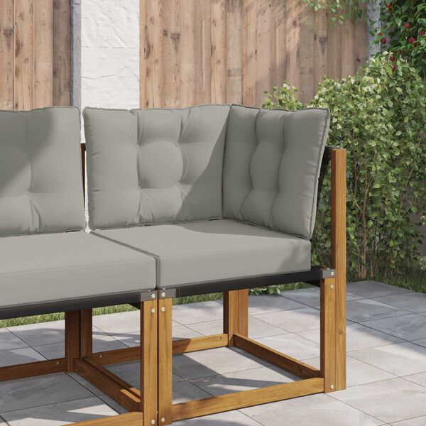 vidaXL Vank&uacute;&scaron; na vonkaj&scaron;iu pohovku 3 pcs Biely Polyester