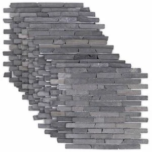 vidaXL Mozaikov&eacute; dlaždice Siv&aacute; 30 x 30 cm Mramor