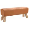vidaXL lavička 110 x 30 x 45 cm Skutočn&aacute; koža Hned&aacute;