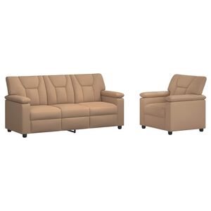 vidaXL Sada pohoviek 2 pcs Kapuč&iacute;nov&aacute; Umel&aacute; koža