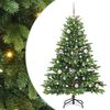 vidaXL Umel&yacute; vianočn&yacute; stromček s 150 LED-i Zelen&aacute; 150 cm PE a PVC