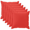 vidaXL Poťah na podložku 6 ks HOUTEN Červen&aacute; 50 x 50 cm Polyester