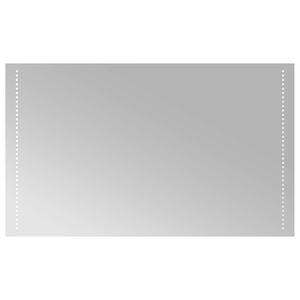 vidaXL Zrkadlo do k&uacute;peľne s LED Priehľadn&aacute; 100 x 60 cm tvrden&eacute; sklo