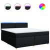 vidaXL Posteľn&yacute; r&aacute;m boxspring s matracom čierny 180x200 cm l&aacute;tka