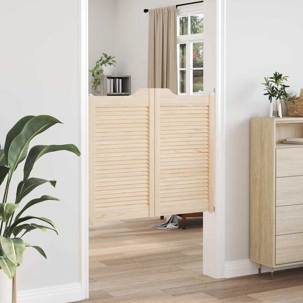 kr&iacute;dlov&eacute; dvere vidaXL s žal&uacute;ziov&yacute;m dizajnom 1 p&aacute;r mas&iacute;vneho dreva